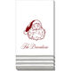 Silver Stripe Border Paper Linen Like Caspari Guest Towels Image 3 of 4
